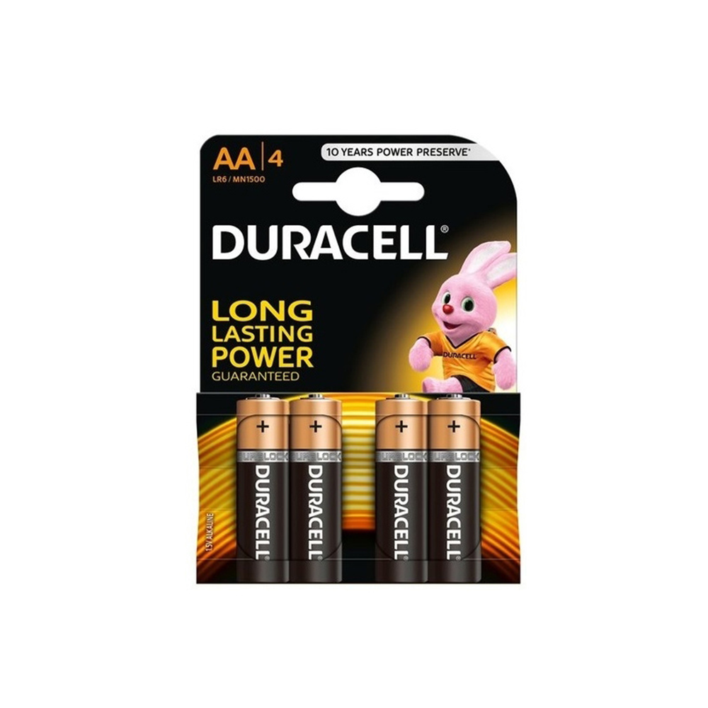 Duracell Alkaline Batterijen AA (4 stuks) | Hygiene Stations